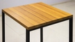 Stolik drewniany blat Iroko industrialny 60x60x75 (2)